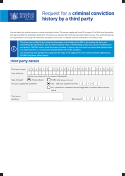 Ministry of Justice Check Form