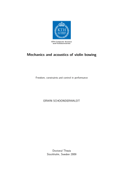 Mechanics and acoustics of violin bowing