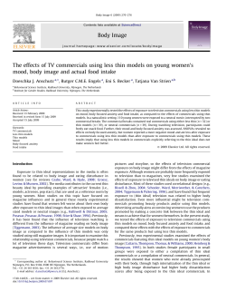 The effects of TV commercials using less thin models on young