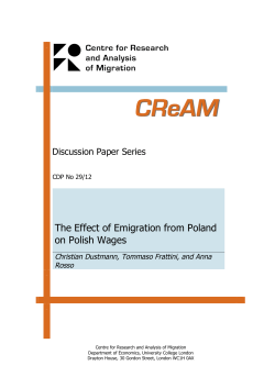 The Effect of Emigration from Poland on Polish Wages