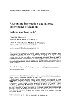 Accounting information and internal performance evaluation