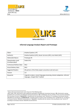 Informal Language Analysis Report and Prototype