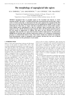 The morphology of supraglacial lake ogives