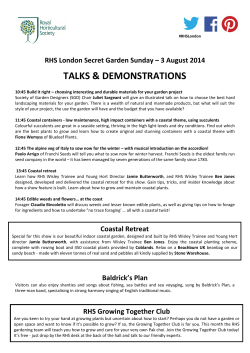 RHS London Secret Garden Sunday