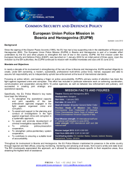 European Union Police Mission in Bosnia and Herzegovina (EUPM)