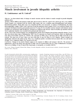 Muscle involvement in juvenile idiopathic arthritis