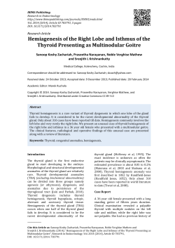 Hemiagenesis of the Right Lobe and Isthmus of the Thyroid