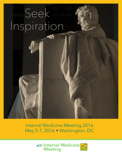 Seek Inspiration - American College of Physicians