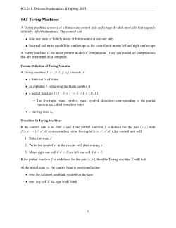13.5 Turing Machines