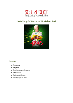 Little Shop Of Horrors - Workshop Pack
