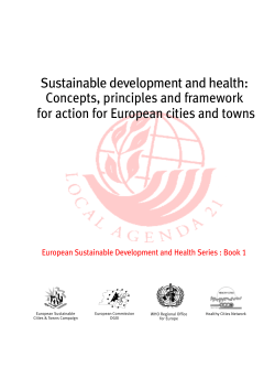 Sustainable development and health: Concepts, principles and