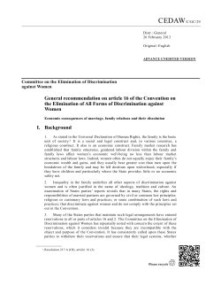 General recommendation on article 16 of the Convention on