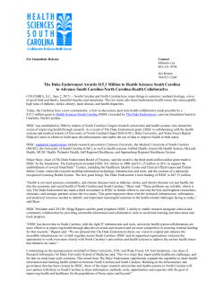 The Duke Endowment Awards $15.3 Million to Health Sciences
