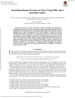 Sustaining Human Presence on Mars Using ISRU and a Reusable