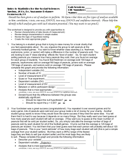 Donald has been given a set of analyses to perform. He knows that