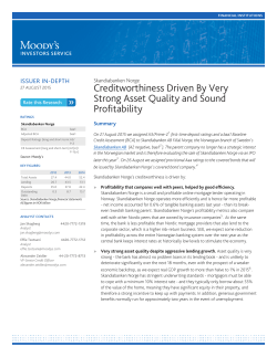 Creditworthiness Driven By Very Strong Asset