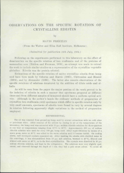 observations on the specific rotation of crystalline edestin