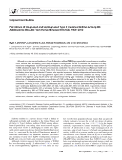 Prevalence of Diagnosed and Undiagnosed Type 2 Diabetes