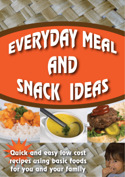 Quick and easy low cost recipes using basic foods for