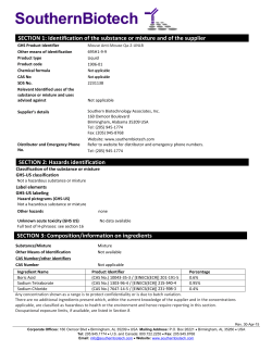 SECTION 1: Identification of the substance or mixture and of the