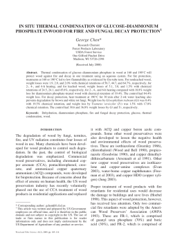 IN SITU THERMAL CONDENSATION OF GLUCOSE&ndash;DIAMMONIUM