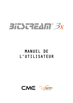 Manuel utilisateur Bitstream 3X