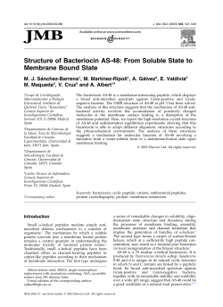 Structure of Bacteriocin AS-48: From Soluble State to Membrane