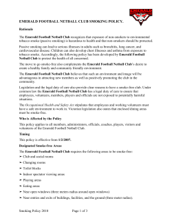 emerald football club smoking policy