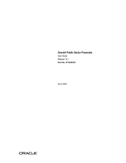 Oracle Public Sector Financials User Guide