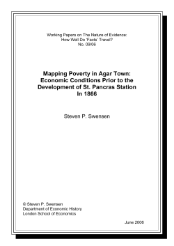 Mapping Poverty in Agar Town: Economic Conditions Prior to