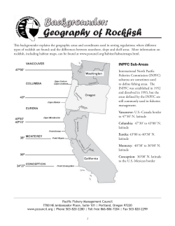 Geography of Rockfish - Pacific Fishery Management Council