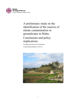 A preliminary study on the identification of the sources of nitrate