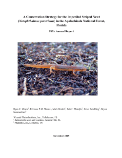 A Conservation Strategy for the Imperiled Striped Newt