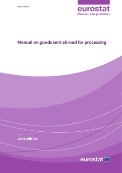 Manual on goods sent abroad for processing