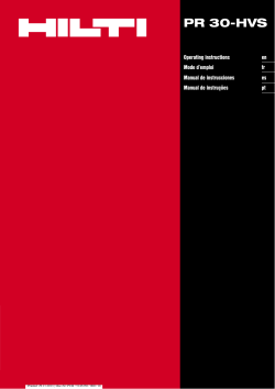 PDF Operating Instruction PR 30-HVS (EN-US), English