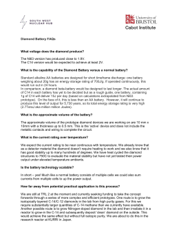 Diamond Battery FAQs - University of Bristol