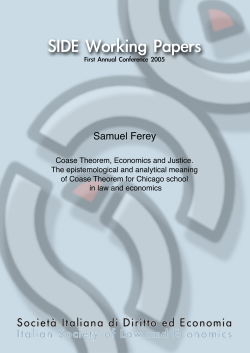 Coase Theorem, Economics and Justice - side