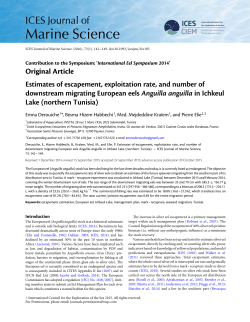 Estimates of escapement, exploitation rate, and number of