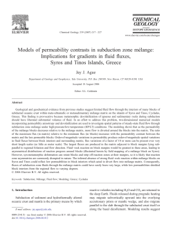 Models of permeability contrasts in subduction zone m&eacute;lange