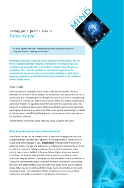 Intoxication - Queensland Health