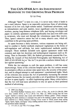 the can-spam act - Berkeley Technology Law Journal