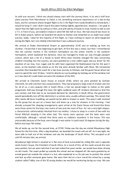 South Africa 2015 by Elliot Mulligan