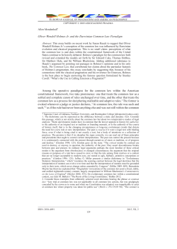 Oliver Wendell Holmes Jr. and the Darwinian Common Law