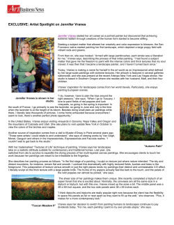 Online Exclusive: Artist Spotlight on Jennifer Vranes Featured on Art