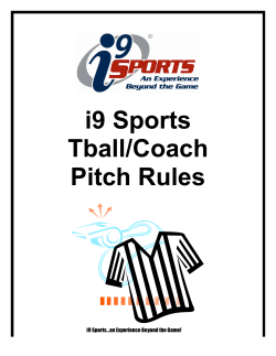 i9 Sports Tball/Coach Pitch Rules