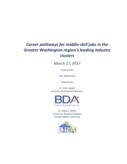 Career pathways for middle-skill jobs in the Greater Washington