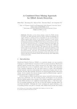 A Combined Data Mining Approach for DDoS Attack Detection