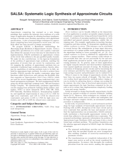 SALSA: Systematic Logic Synthesis of Approximate Circuits