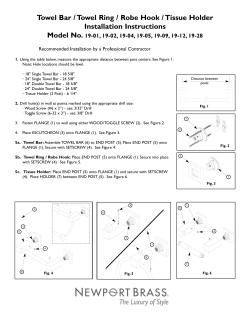 Towel Bar / Towel Ring / Robe Hook / Tissue Holder Installation