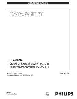SC28C94 Quad universal asynchronous receiver/transmitter (QUART)